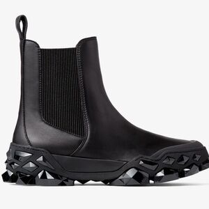 Jimmy Choo Black Leather Chelsea Boots